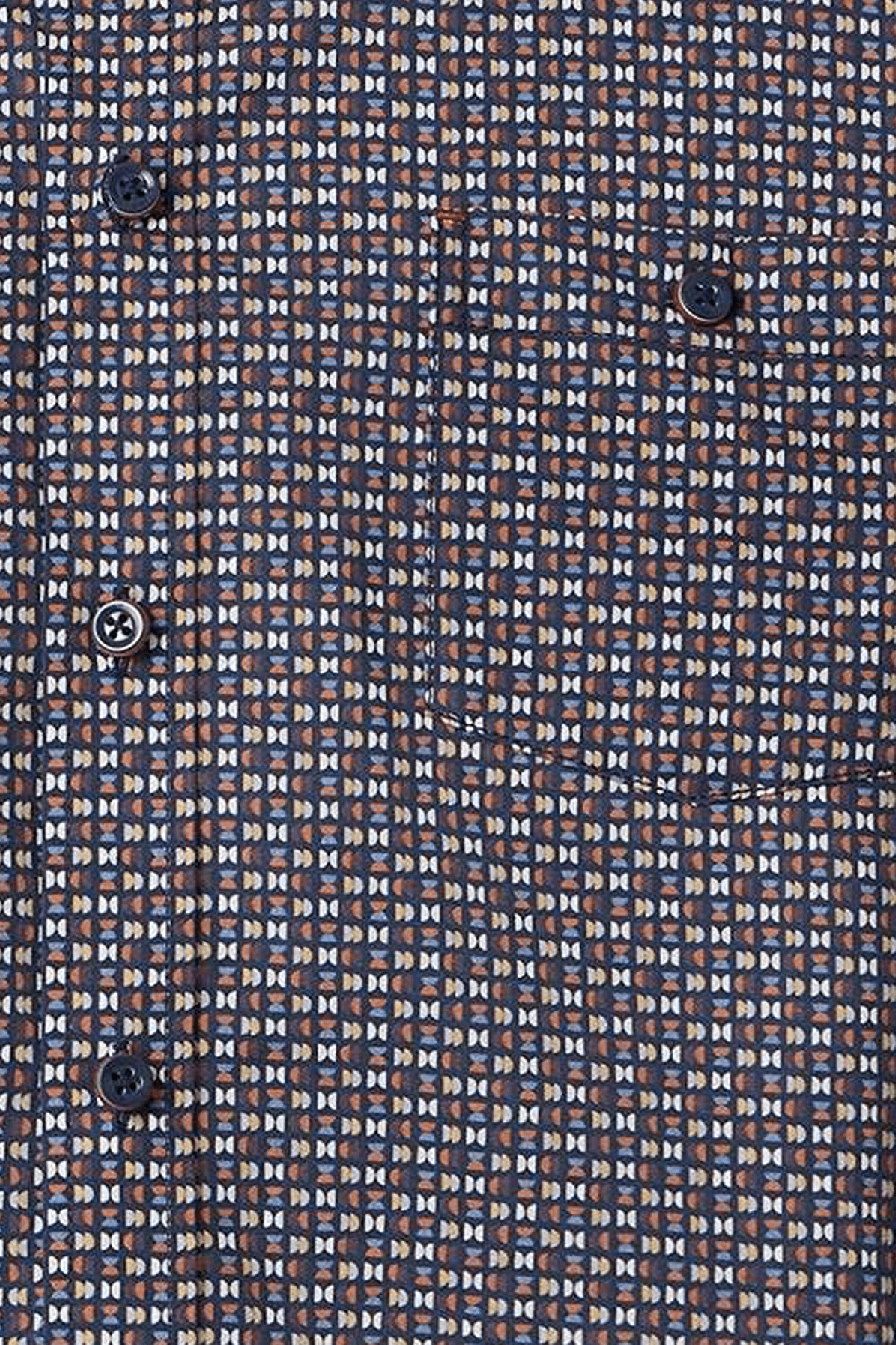 Produktbild f�r 'CASAMODA Casual Fit Hemd Langarm Button Down Kragen Muster braun'