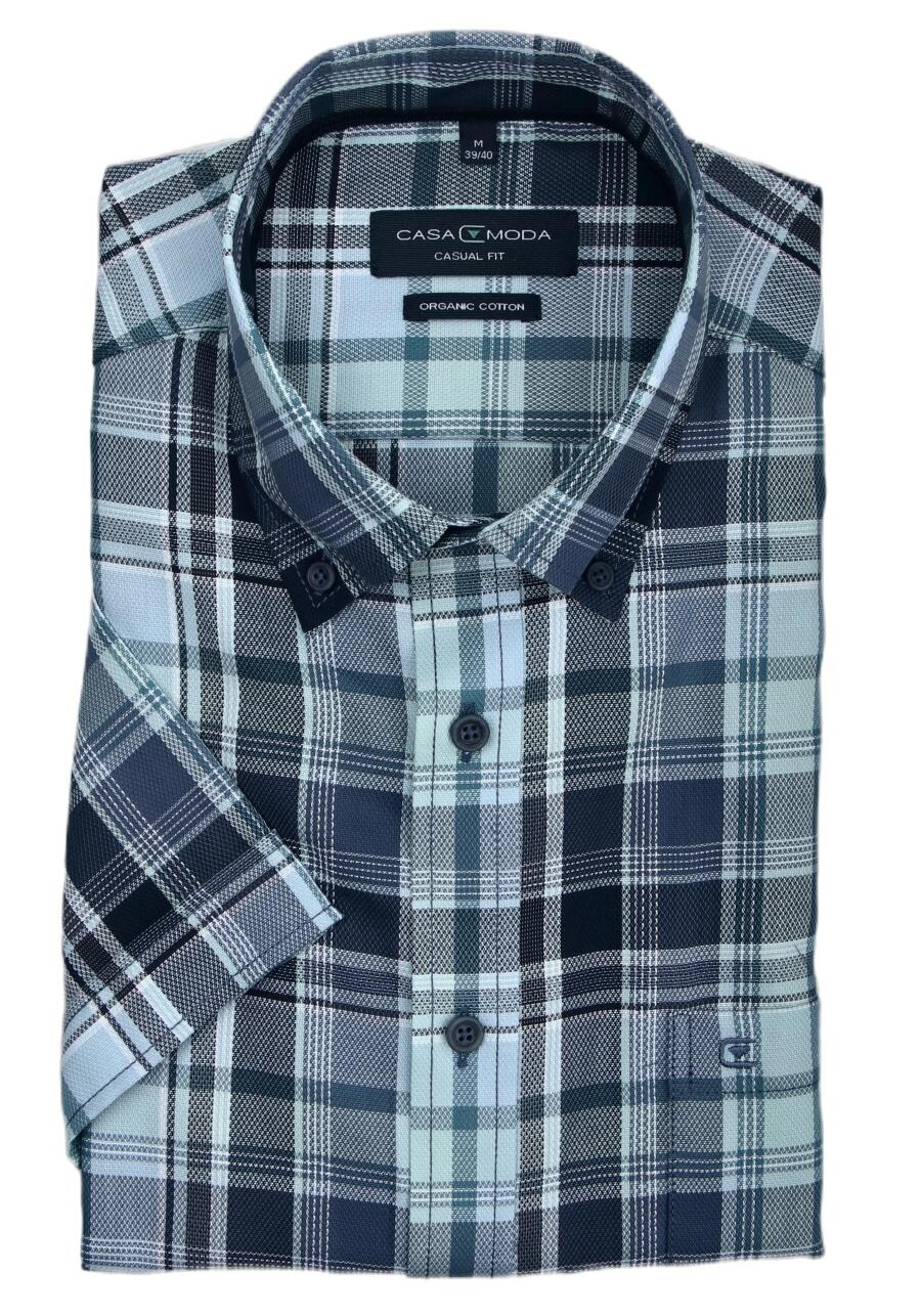 Produktbild fr 'CASAMODA Casual Fit Hemd Halbarm Karo blau'