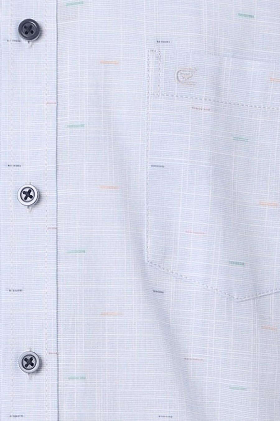 Produktbild f�r 'CASAMODA Casual Fit Hemd Halbarm Button Down Kragen Struktur blau'