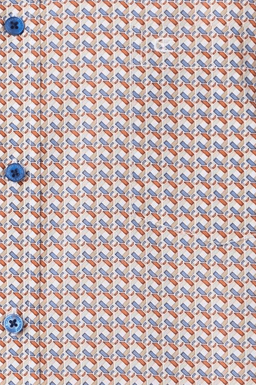 Produktbild fr 'CASAMODA Casual Fit Hemd Halbarm New Kent Kragen Muster blau'