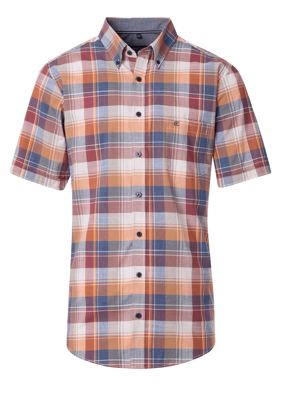 Produktbild fr 'CASAMODA Casual Fit Hemd Halbarm Button Down Kragen Multikaro blau'