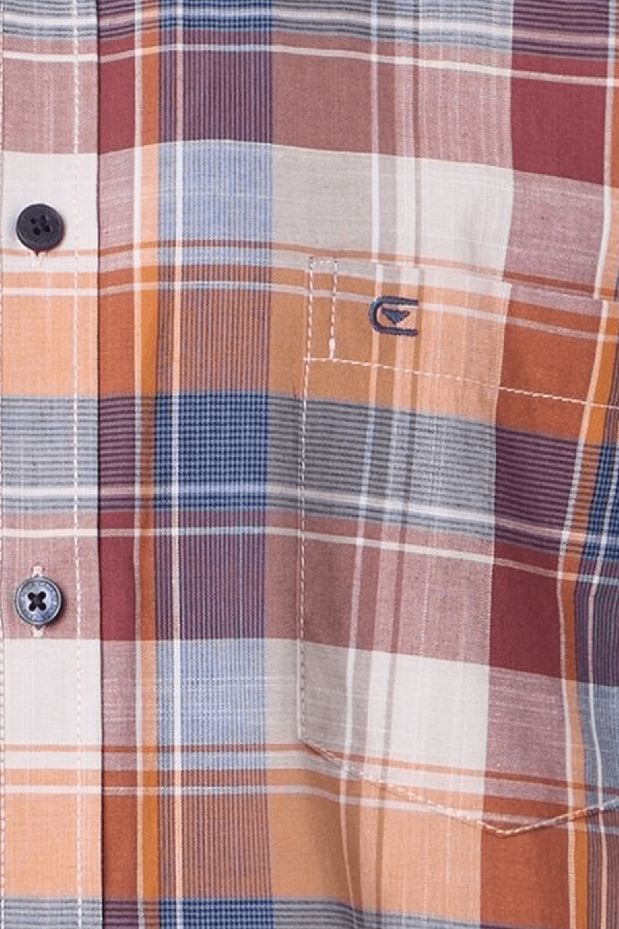 Produktbild fr 'CASAMODA Casual Fit Hemd Halbarm Button Down Kragen Multikaro blau'