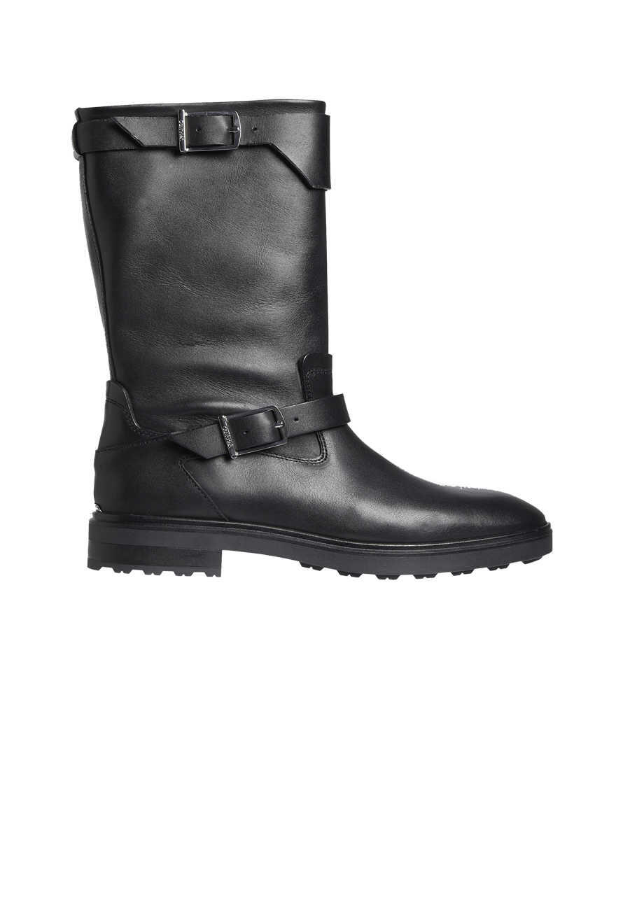 Produktbild fr 'CALVIN KLEIN Bikerboots Leder-Zier-Schlieen Ziernhte schwarz'