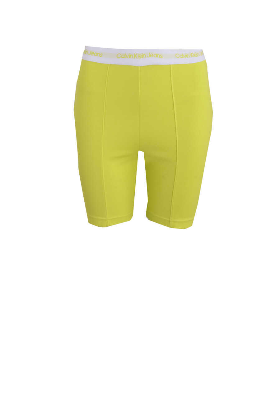 Produktbild f�r 'CALVIN KLEIN JEANS Shorts Gummibund Logo-Detail Uni limone'