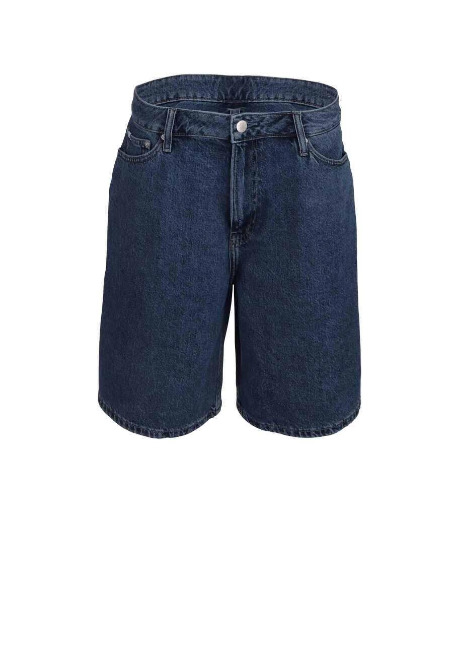 Produktbild fr 'CALVIN KLEIN JEANS Straight Bermudashorts 5-Pocket Reiverschluss blau'