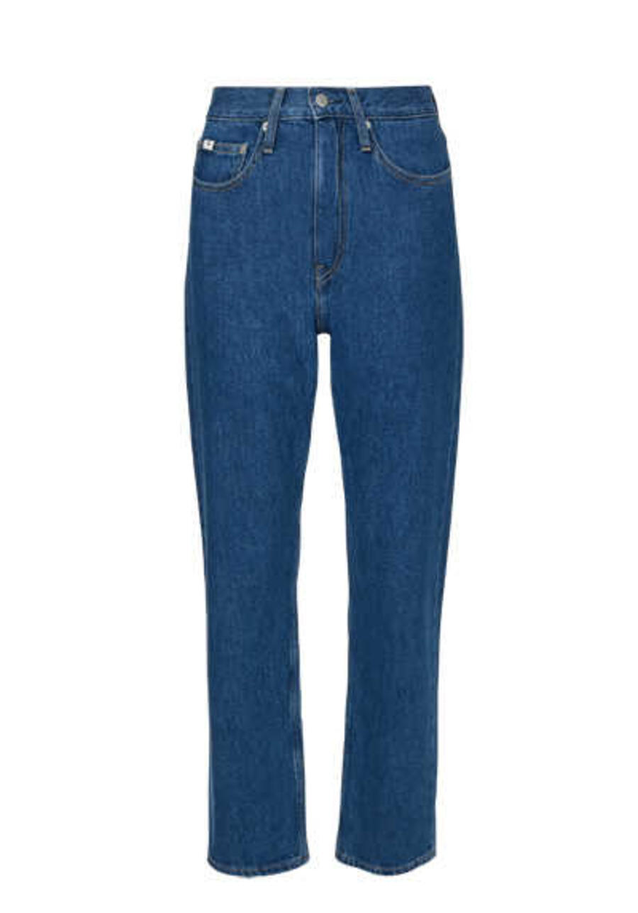 Produktbild fr 'CALVIN KLEIN JEANS Straight Jeans High Rise 5-Pocket dunkelblau'