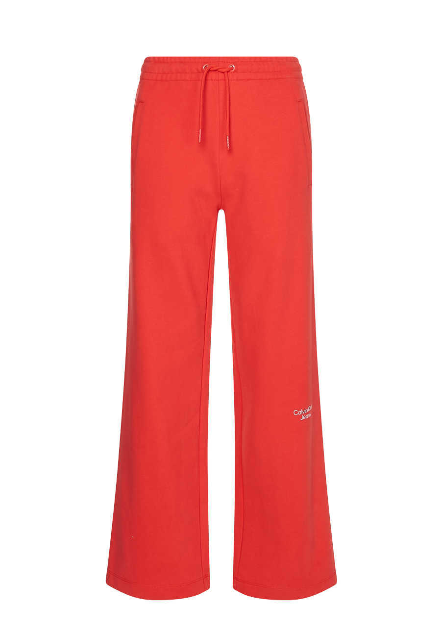 Produktbild fr 'CALVIN KLEIN JEANS Sweatpants Gummibund Taschen Logo-Detail hellrot'