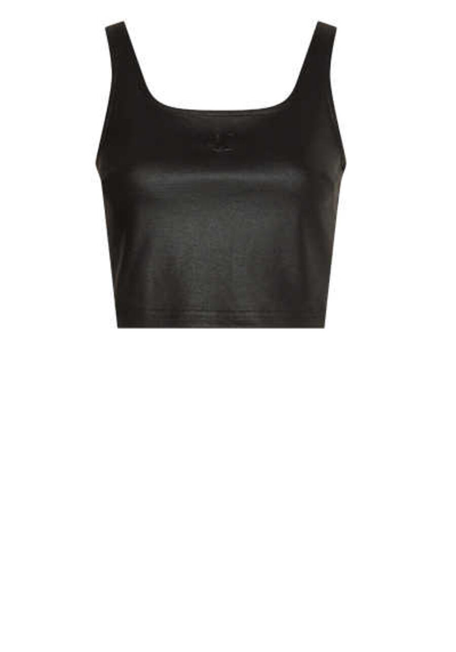 Produktbild fr 'CALVIN KLEIN JEANS rmelloses Cropped Top Monogramm schwarz'