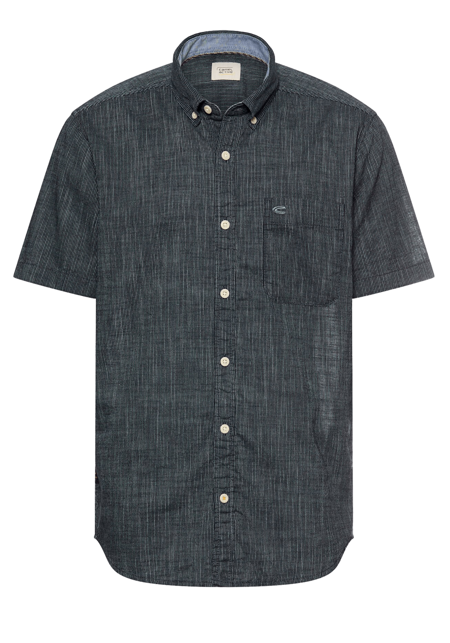 Produktbild f�r 'CAMEL ACTIVE Hemd Halbarm Button Down Kragen Streifen blau'
