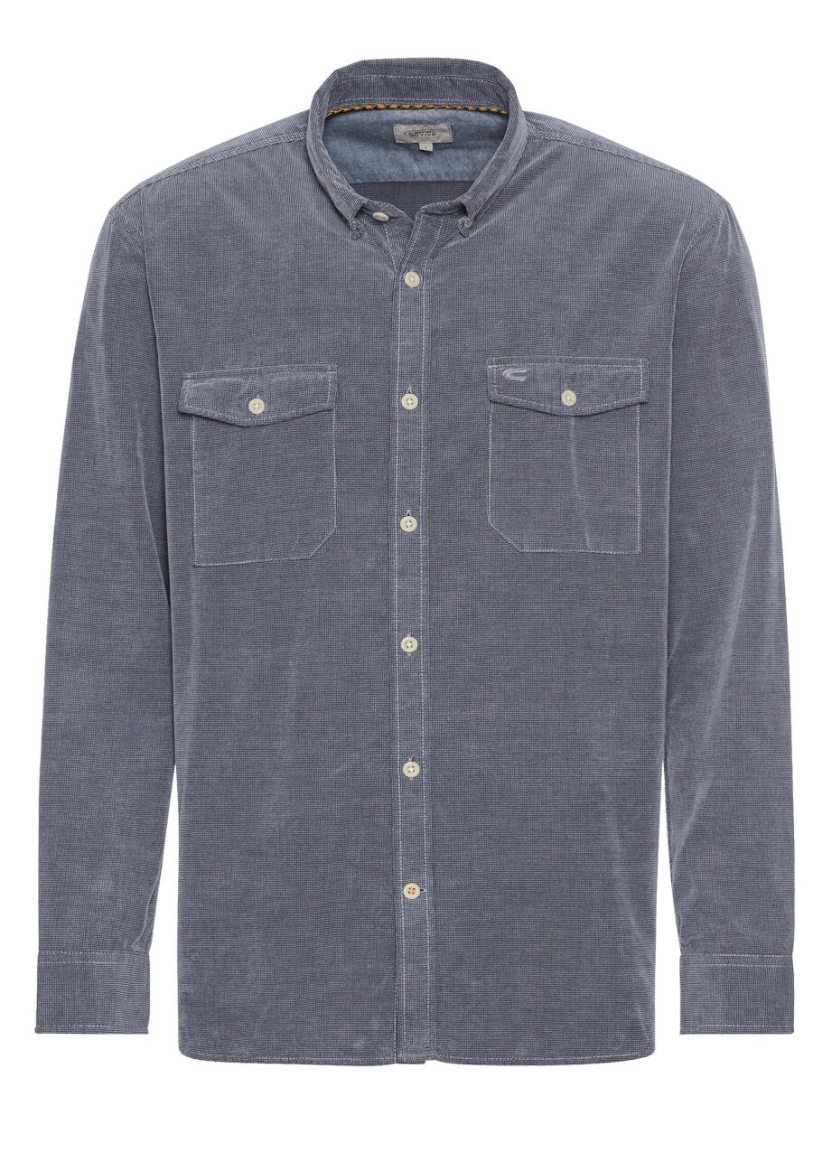 Produktbild fr 'CAMEL ACTIVE Hemd Langarm Button Down Kragen Cord dunkelblau'