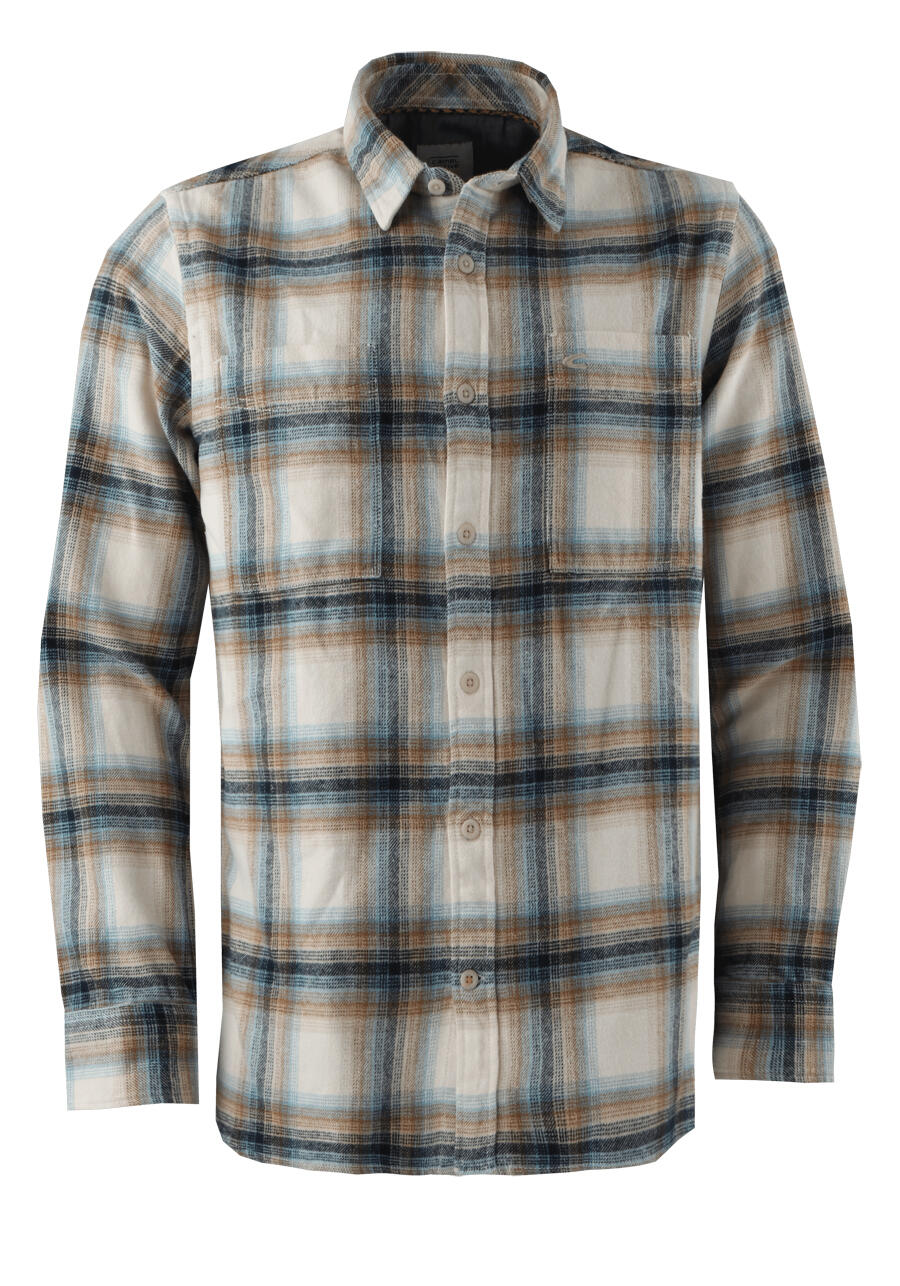Produktbild fr 'CAMEL ACTIVE Hemd Langarm New Kent Kragen Flanell Karo blau'