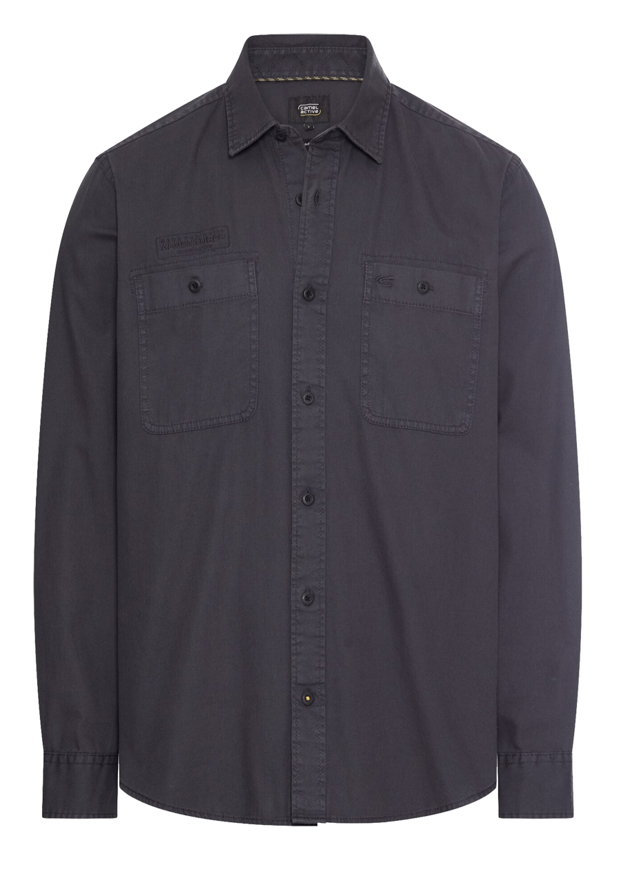 Produktbild f�r 'CAMEL ACTIVE Hemd Langarm New Kent Kragen Garment Dye anthrazit'