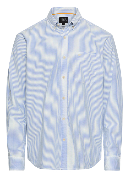 Produktbild f�r 'CAMEL ACTIVE Performance Hemd Langarm Button Down Kragen Streifen hellblau'
