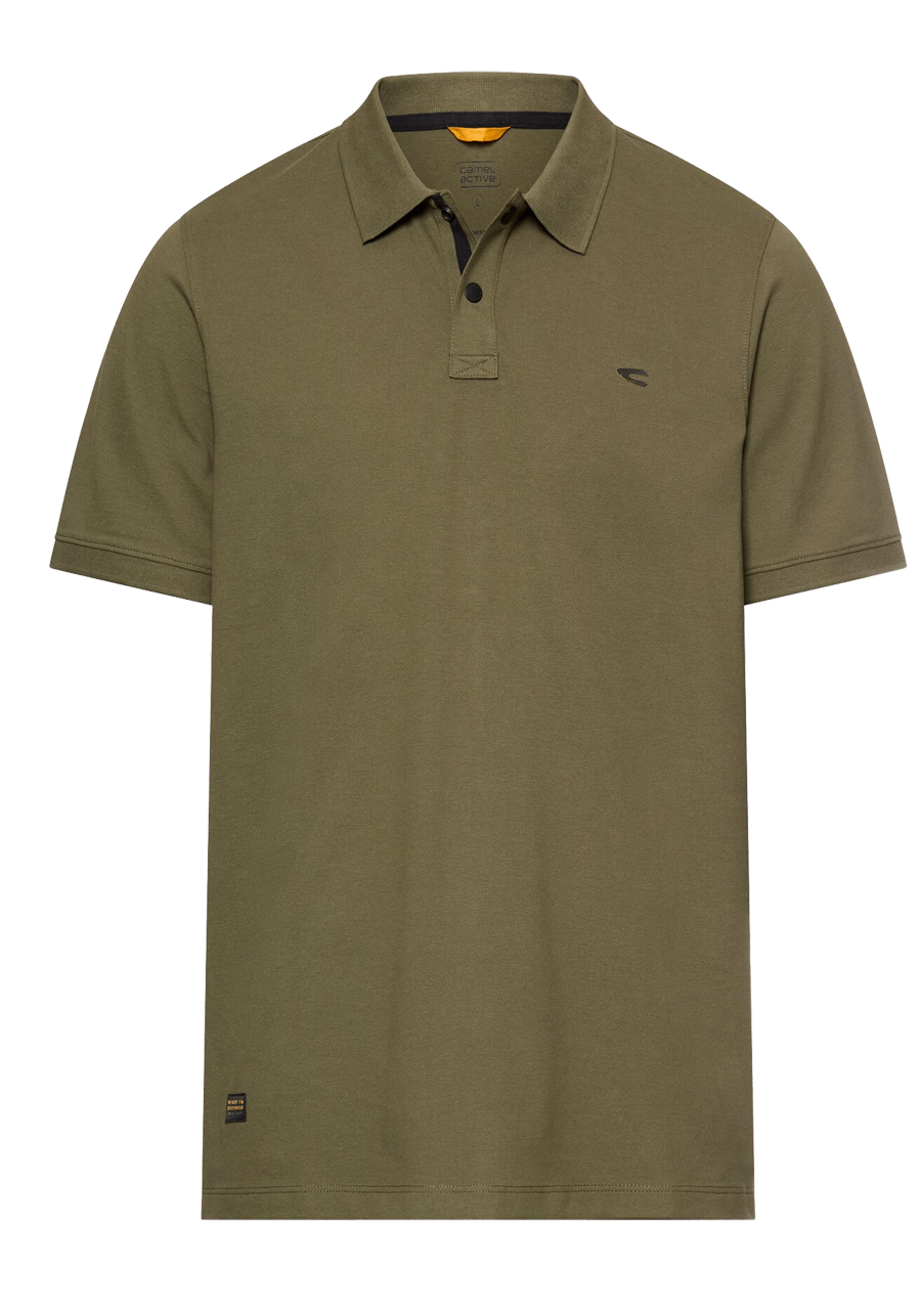 Produktbild f�r 'CAMEL ACTIVE Performance Polo Halbarm gekn�pfter Polokragen Pique oliv'