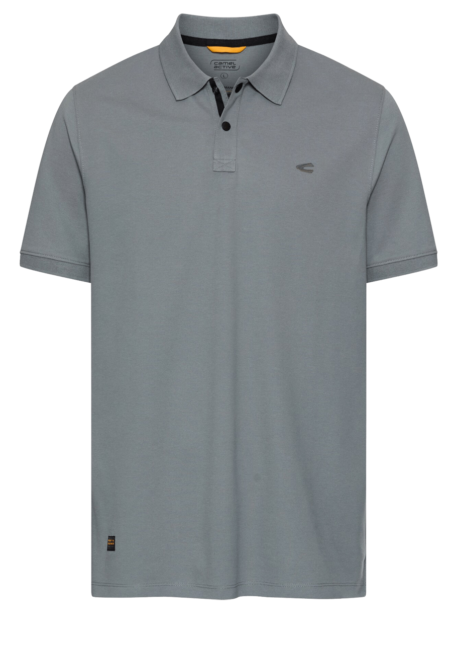 Produktbild f�r 'CAMEL ACTIVE Performance Polo Halbarm gekn�pfter Polokragen Pique rauchblau'