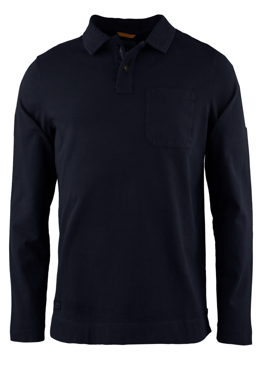 Produktbild fr 'CAMEL ACTIVE Polo Langarm geknpfter Kragen Jersey navy'