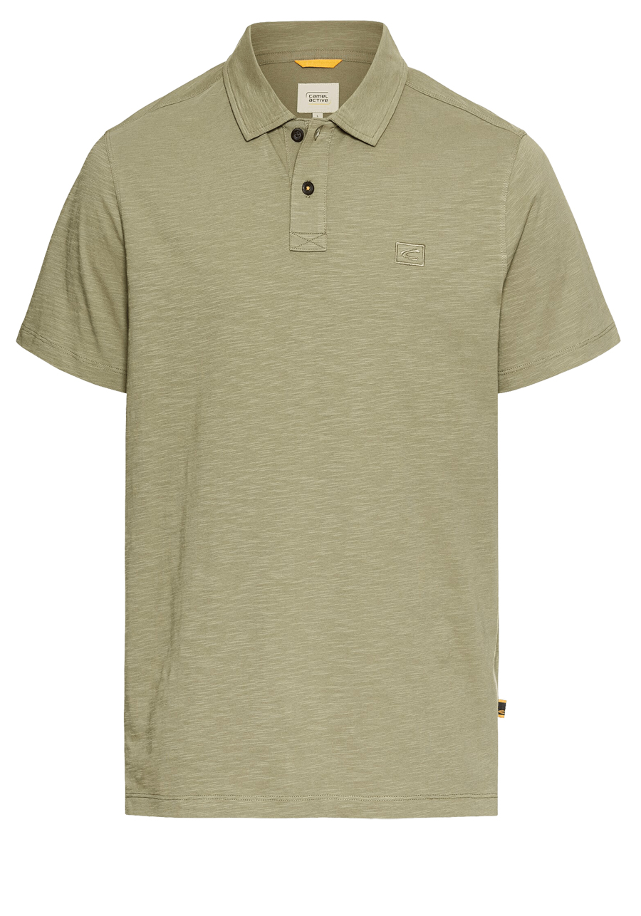 Produktbild fr 'CAMEL ACTIVE Poloshirt Halbarm geknpfter Polokragen Jersey oliv'