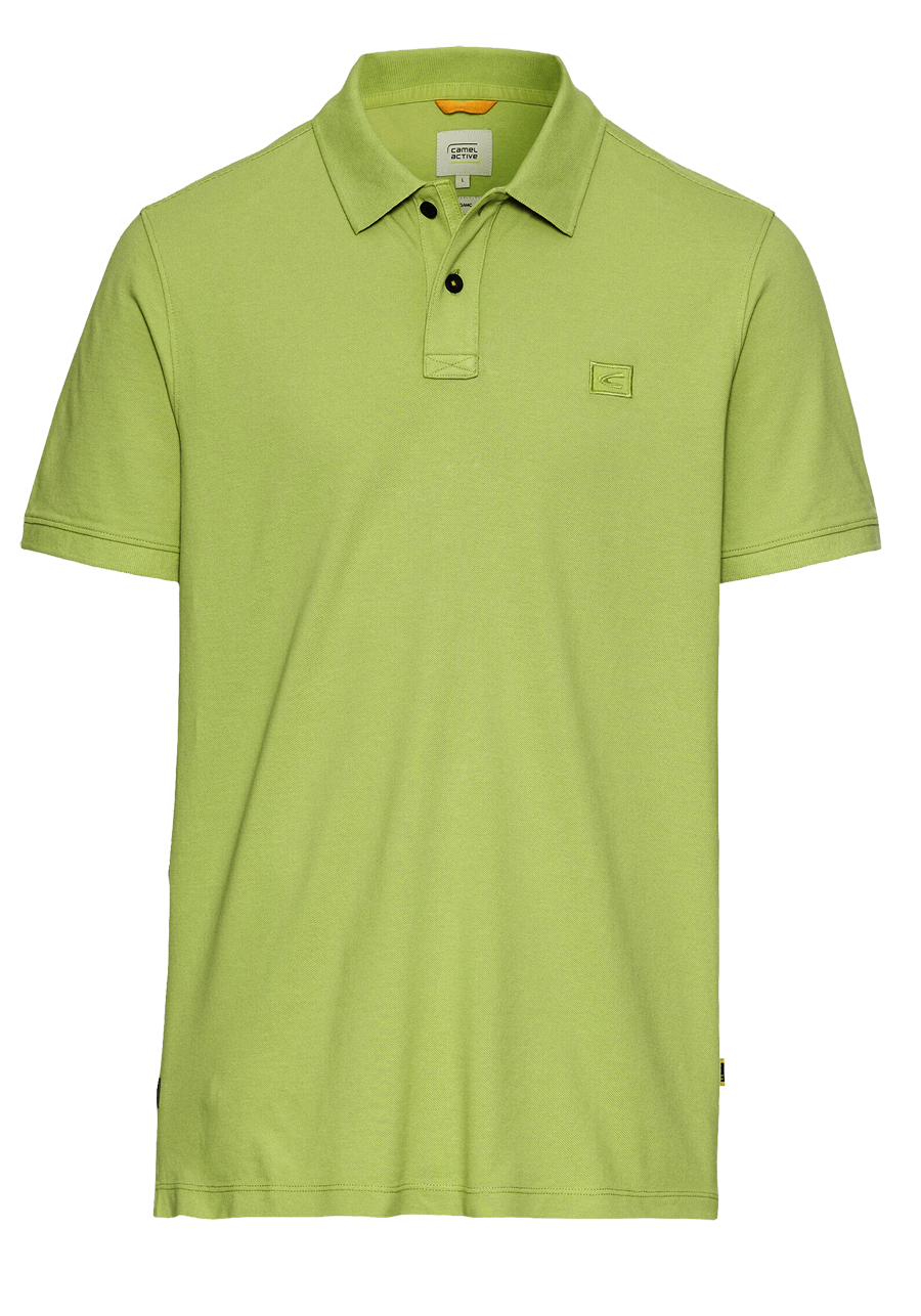 Produktbild fr 'CAMEL ACTIVE Poloshirt Halbarm geknpfter Polokragen Pique apfelgrn'