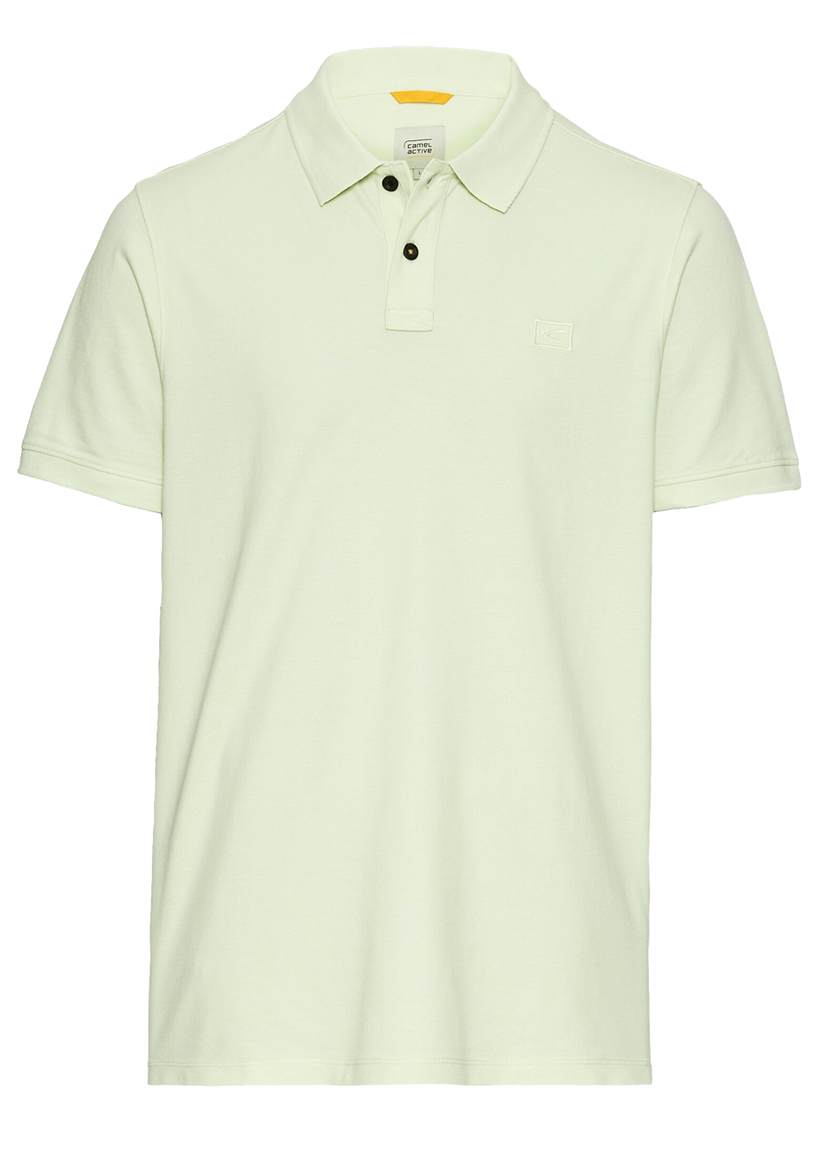 Produktbild fr 'CAMEL ACTIVE Poloshirt Halbarm geknpfter Polokragen Pique jade'