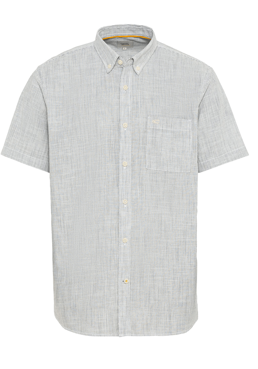Produktbild fr 'CAMEL ACTIVE Regular Fit Hemd Halbarm Button Down Kragen Streifen grau'