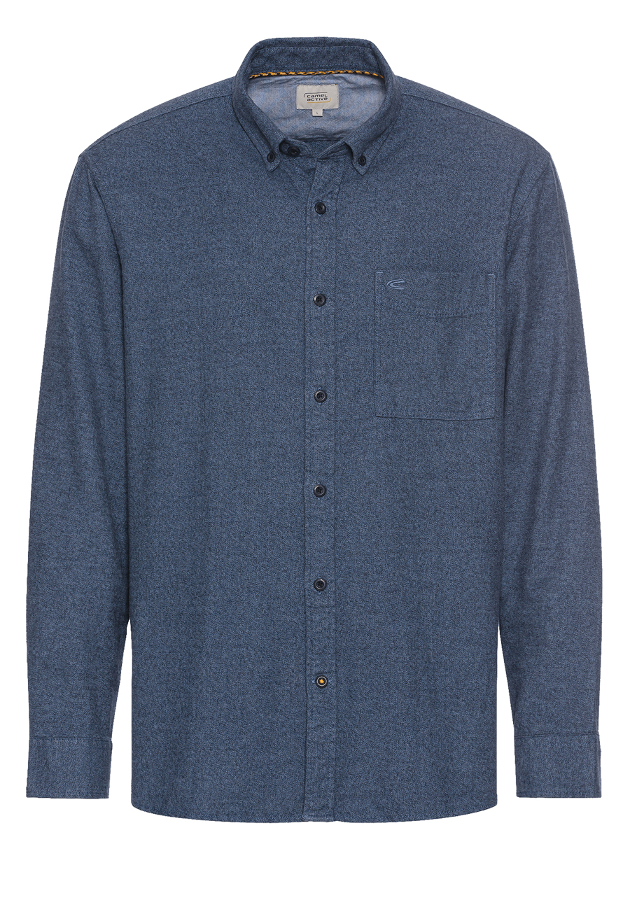 Produktbild fr 'CAMEL ACTIVE Regular Fit Hemd Langarm Button Down Kragen Flanell rauchblau'