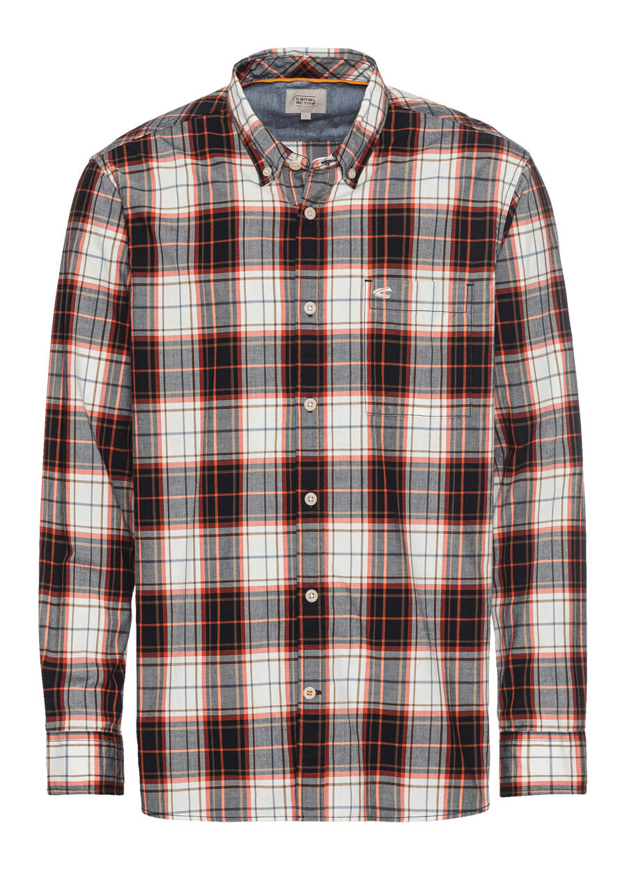 Produktbild fr 'CAMEL ACTIVE Regular Fit Hemd Langarm Button Down Kragen Karo rot'