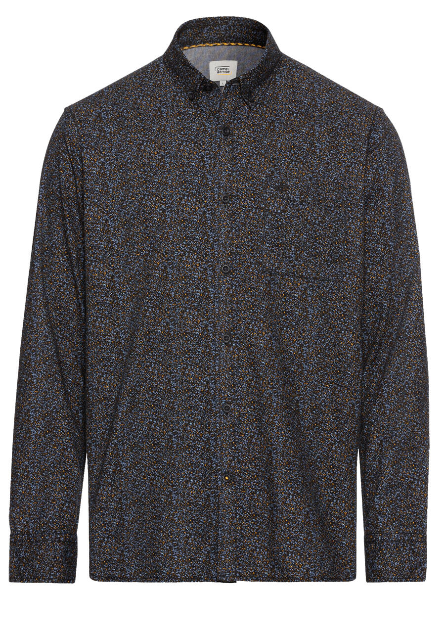 Produktbild fr 'CAMEL ACTIVE Regular Fit Hemd Langarm Button Down Kragen Muster anthrazit'