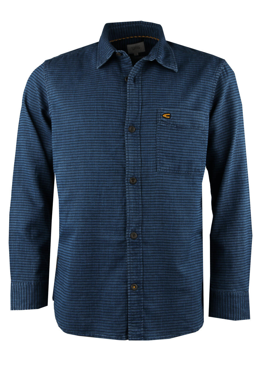 Produktbild fr 'CAMEL ACTIVE Regular Fit Hemd Langarm Streifen blau'