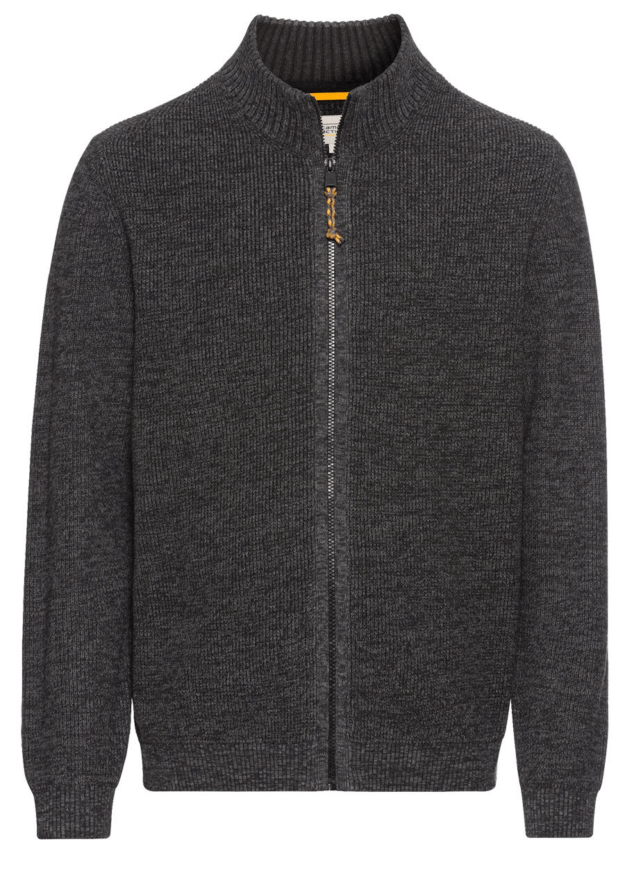 Produktbild fr 'CAMEL ACTIVE Strickjacke Langarm Stehkragen Reiverschluss anthrazit'