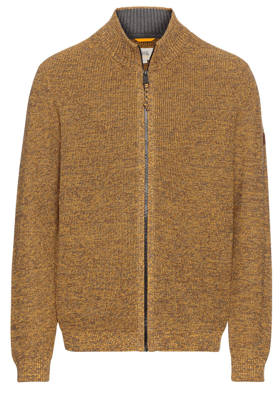 Produktbild fr 'CAMEL ACTIVE Strickjacke Langarm Stehkragen Reiverschluss cognac'