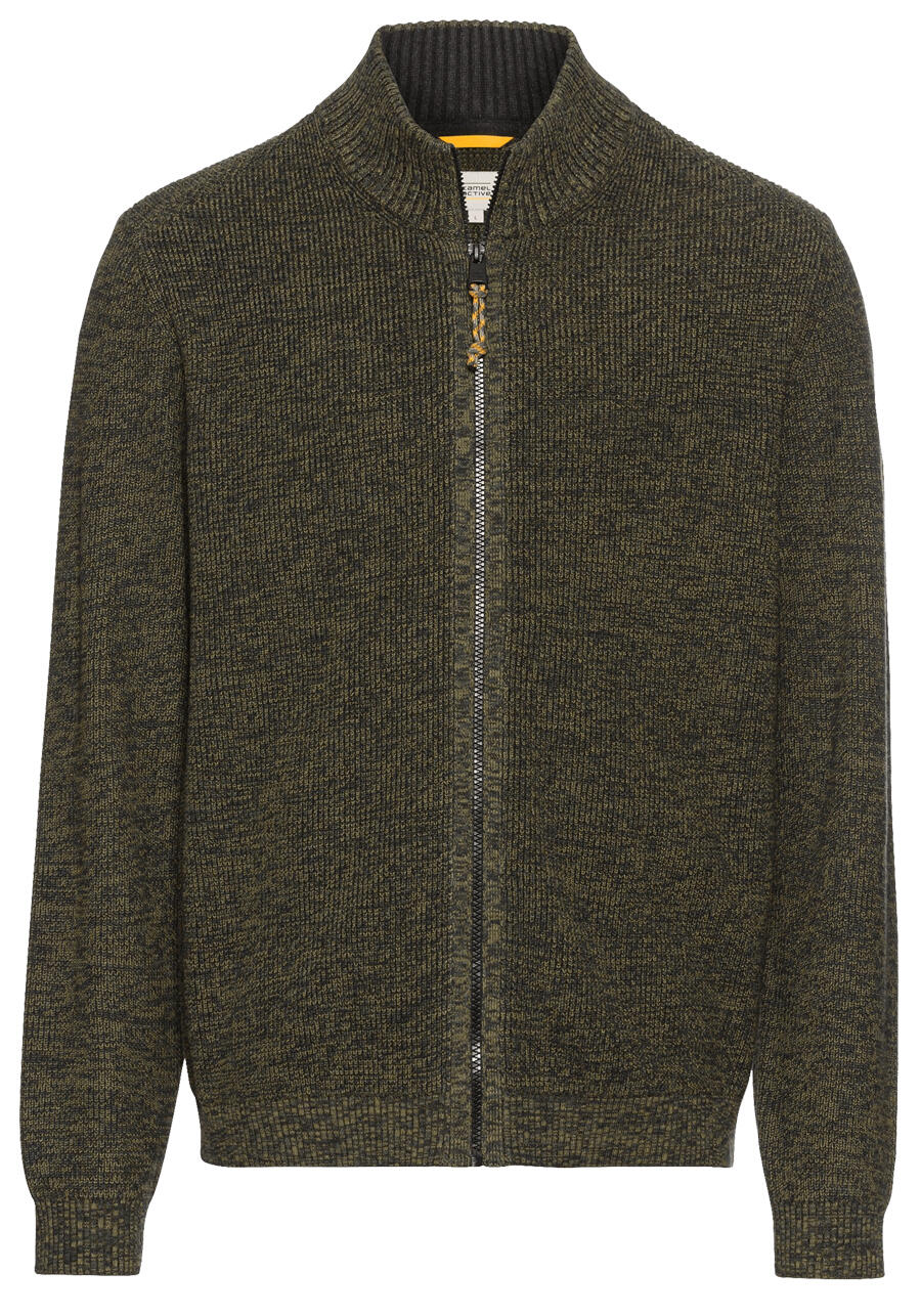 Produktbild fr 'CAMEL ACTIVE Strickjacke Langarm Stehkragen Reiverschluss oliv'