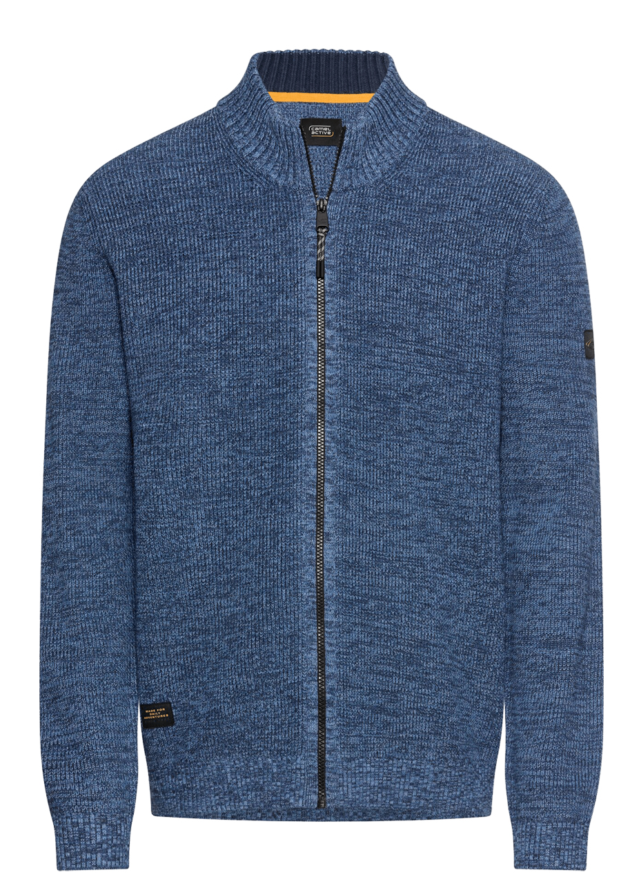 Produktbild f�r 'CAMEL ACTIVE Strickjacke Langarm Strick mittelblau'