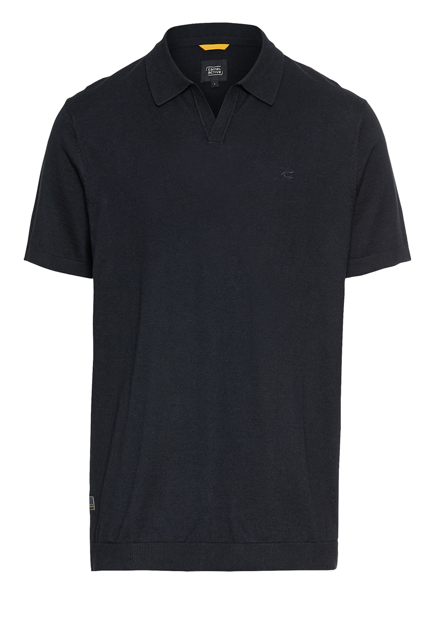 Produktbild fr 'CAMEL ACTIVE Strickpolo Halbarm Polokragen nachtblau'