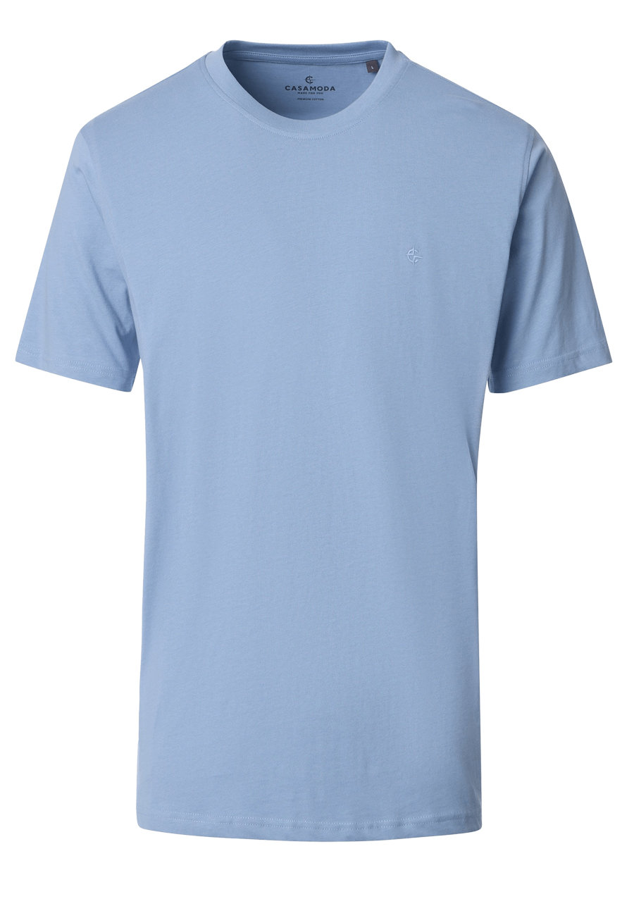 Produktbild f�r 'CASAMODA T-Shirt mit Rundhals reine Baumwolle rauchblau'