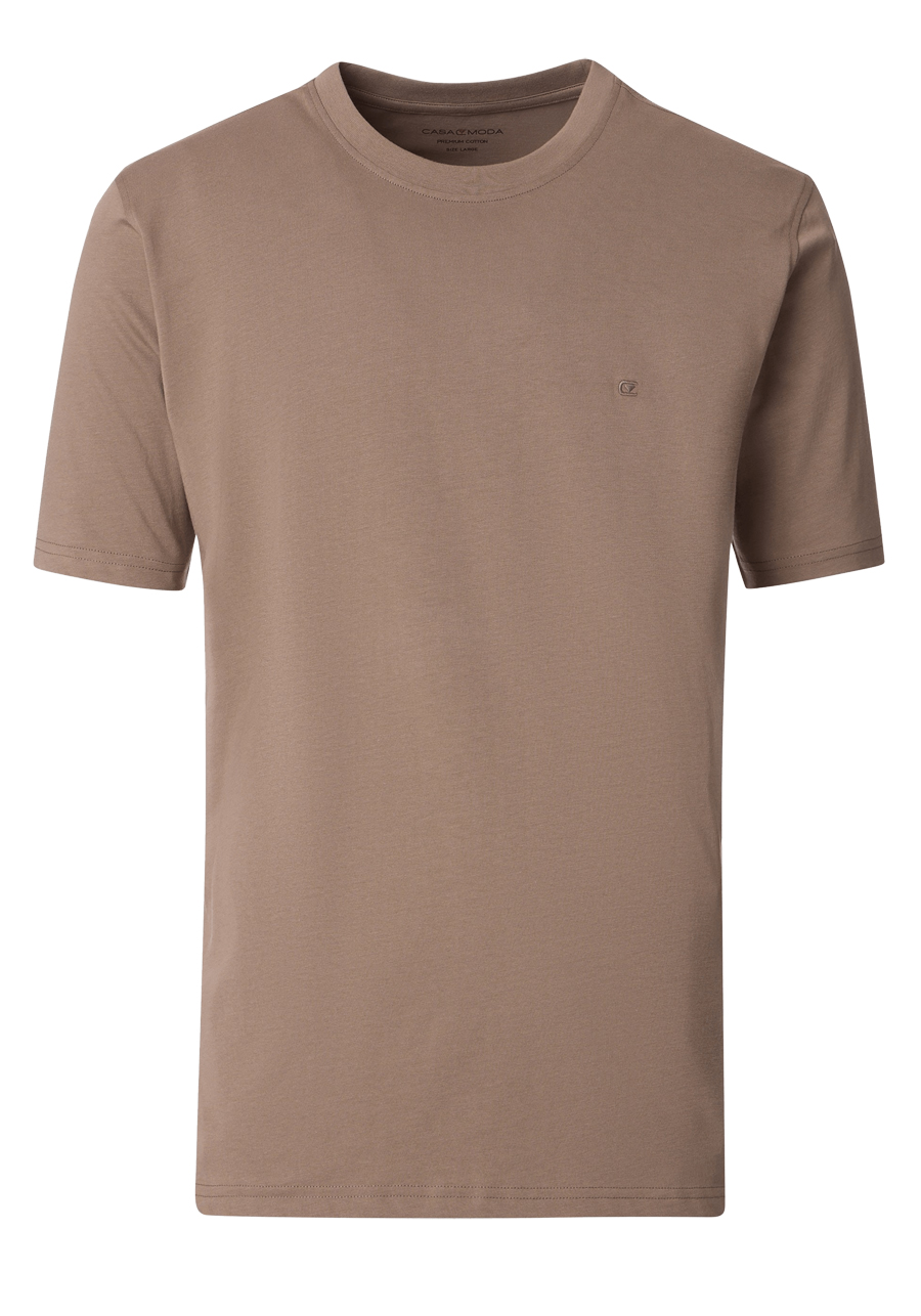 Produktbild f�r 'CASAMODA T-Shirt mit Rundhals reine Baumwolle hellbraun'