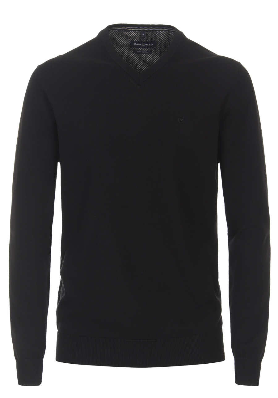 Produktbild f�r 'CASAMODA Pullover Langarm V-Ausschnitt Strick schwarz'