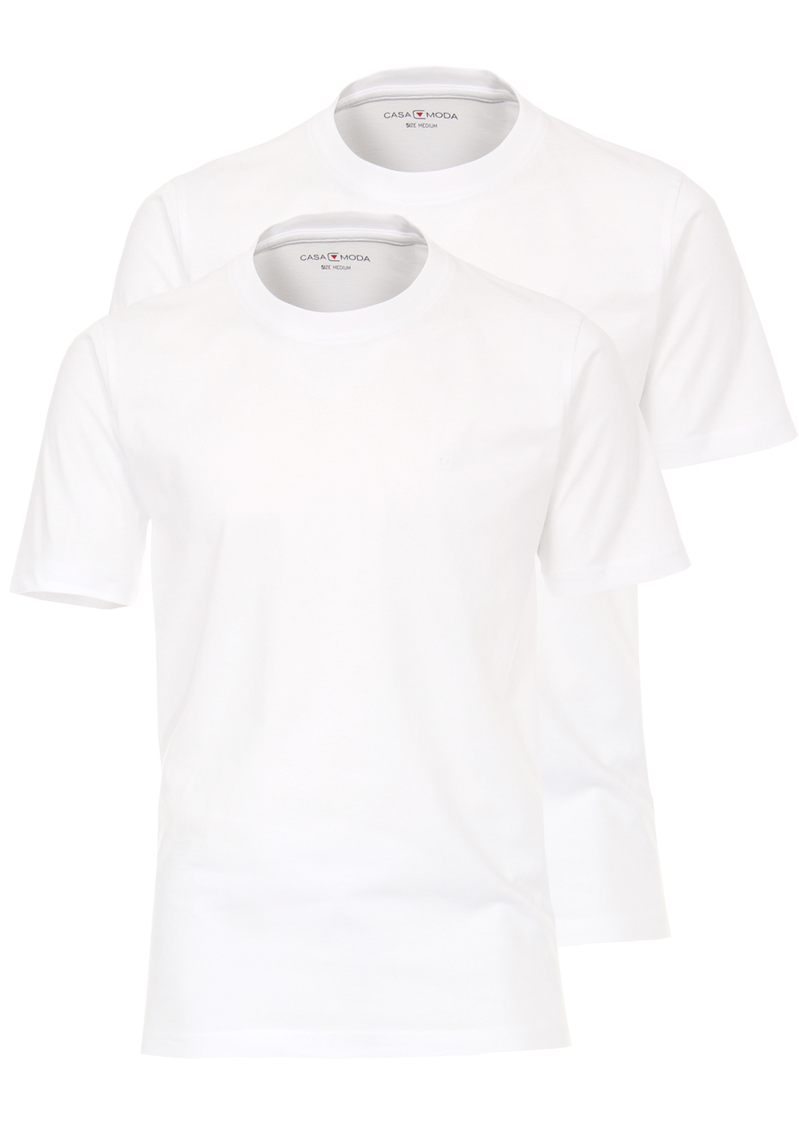 Produktbild f�r 'CASAMODA T-Shirt Rundhals reine Baumwolle Doppelpack wei�'