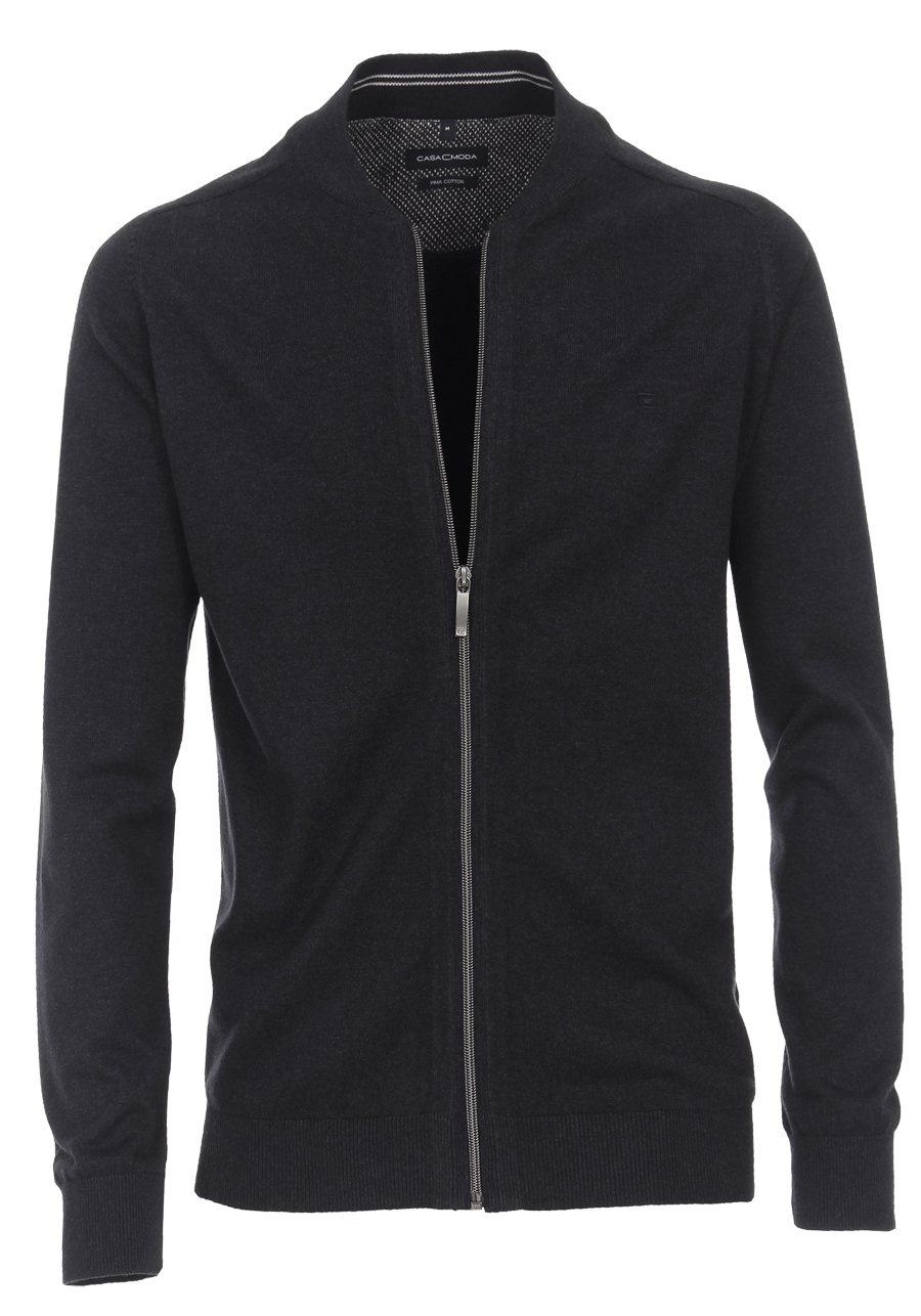 Produktbild f�r 'CASAMODA Cardigan Langarm mit Rei�verschluss anthrazit'