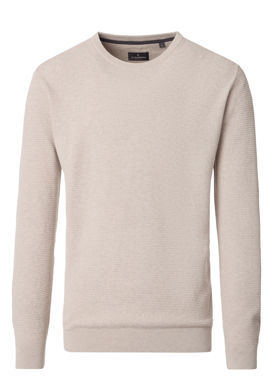 Produktbild f�r 'CASAMODA Pullover Langarm Rundhals Struktur beige'