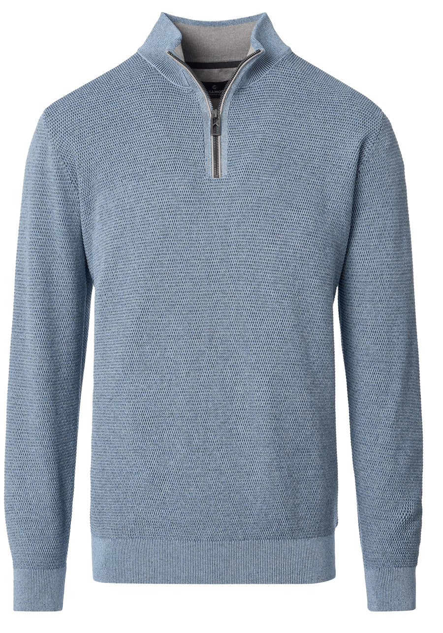 Produktbild f�r 'CASAMODA Strick Troyer Langarm Rei�verschluss Struktur beige'