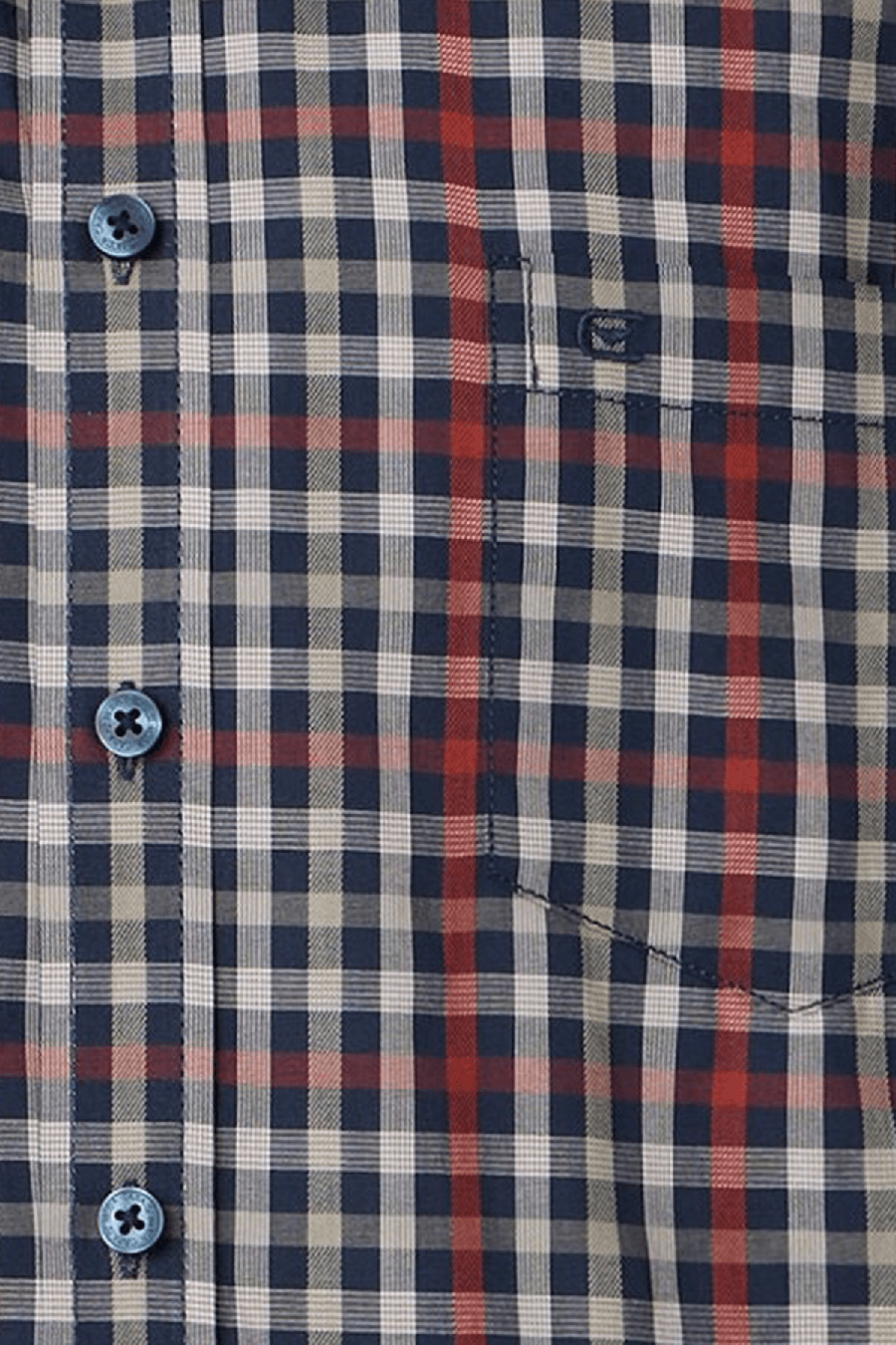 Produktbild fr 'CASAMODA Comfort Fit Hemd Halbarm Button Down Kragen Multikaro dunkelblau'