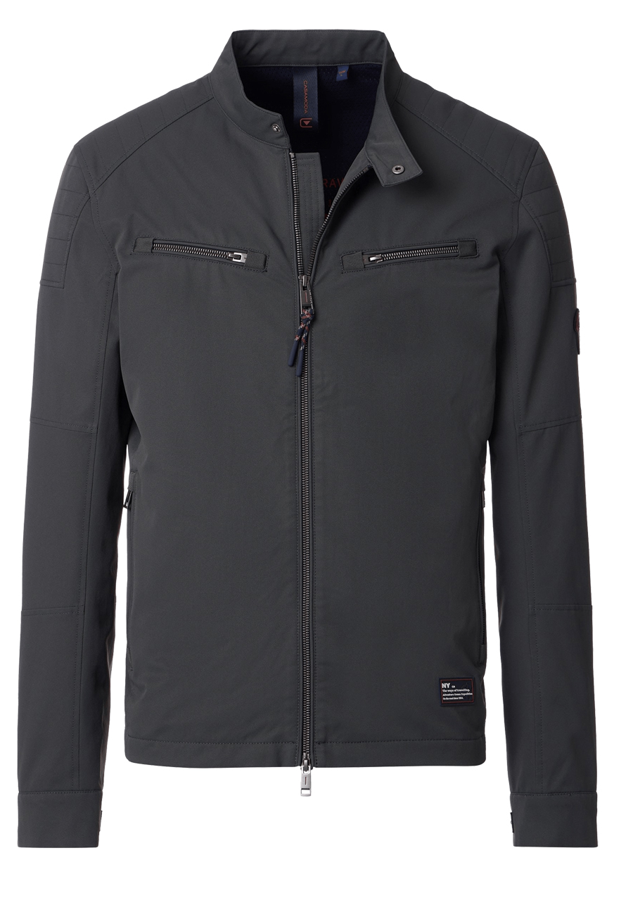 Produktbild fr 'CASAMODA Bikerjacke Langarm mit Reiverschluss oliv'