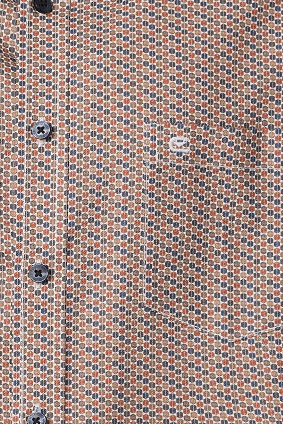 Produktbild f�r 'CASAMODA Comfort Fit Hemd Langarm Button Down Kragen Muster orange'
