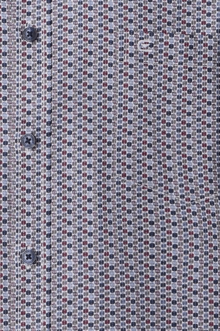Produktbild f�r 'CASAMODA Comfort Fit Hemd Langarm Button Down Kragen Muster blau'