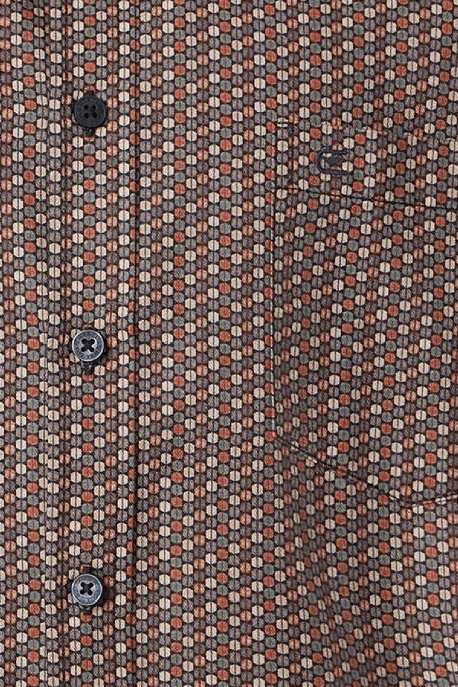 Produktbild f�r 'CASAMODA Comfort Fit Hemd Langarm Button Down Kragen Muster braun'