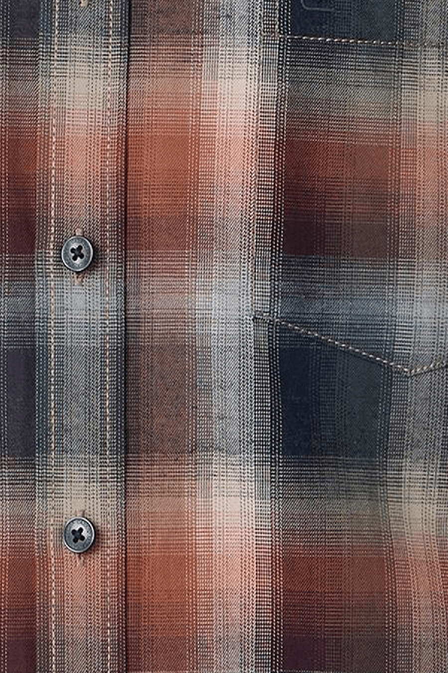 Produktbild f�r 'CASAMODA Comfort Fit Hemd Langarm Button Down Kragen Karo braun'