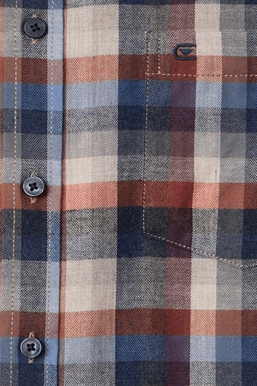 Produktbild f�r 'CASAMODA Comfort Fit Hemd Langarm Button Down Kragen Karo grau'