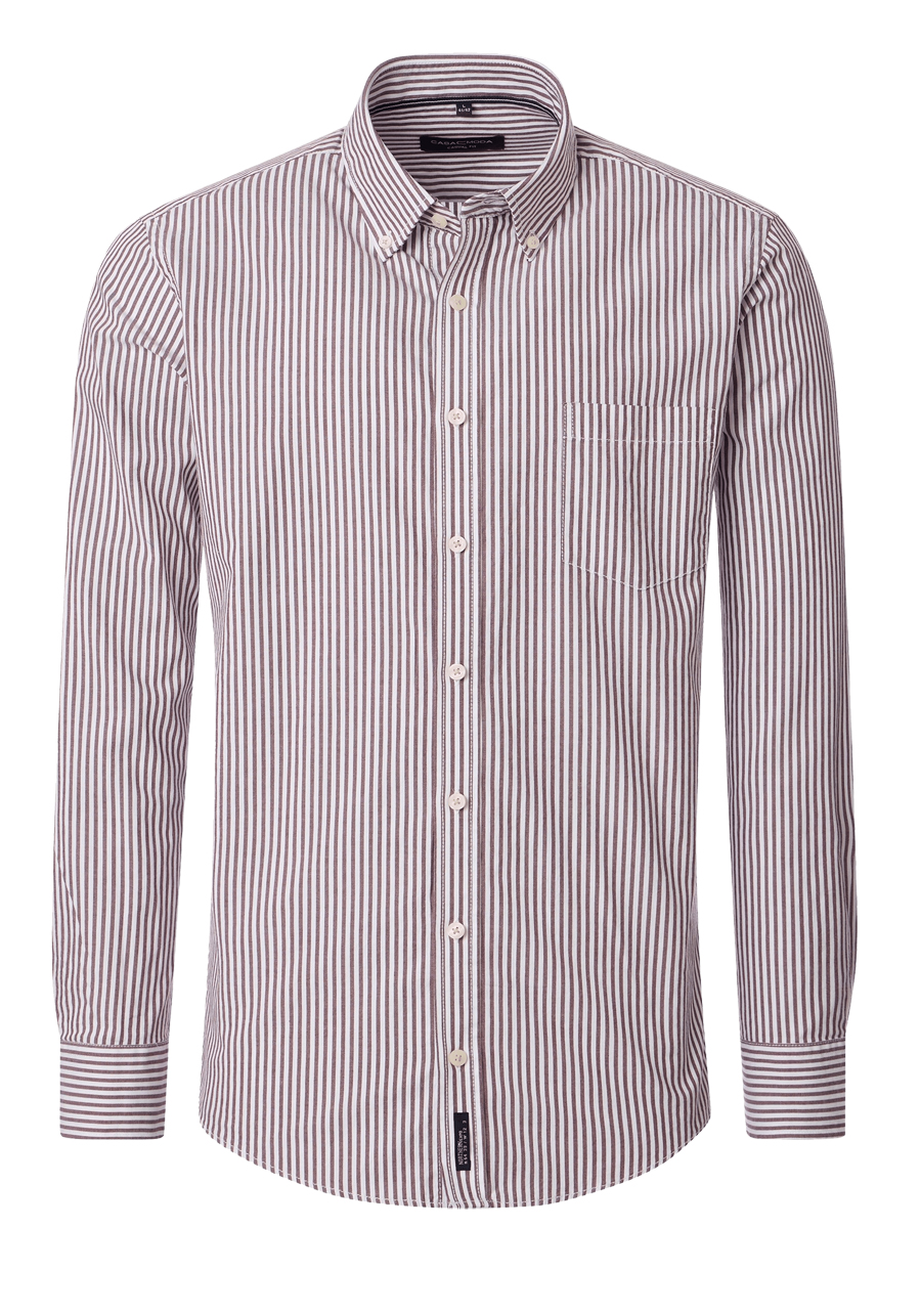 Produktbild f�r 'CASAMODA Casual Fit Hemd Langarm Button Down Kragen Streifen rot'