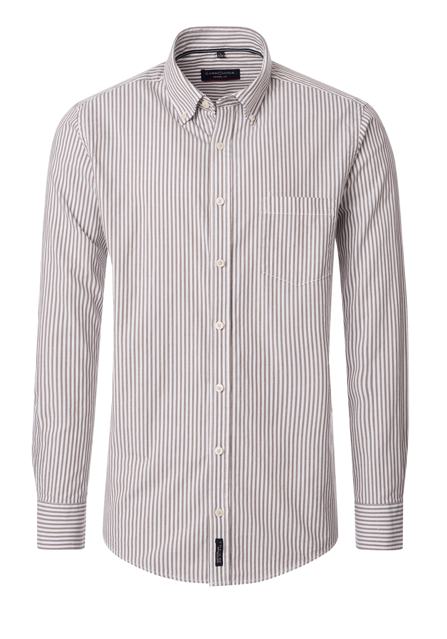 Produktbild f�r 'CASAMODA Casual Fit Hemd Langarm Button Down Kragen Streifen braun'