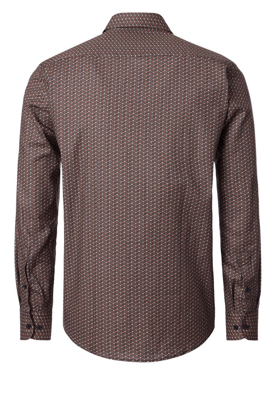 Produktbild f�r 'CASAMODA Casual Fit Hemd Langarm Button Down Kragen Streifen Muster braun'